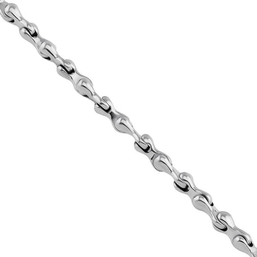 14k White Gold Drip Link Chain 5 mm